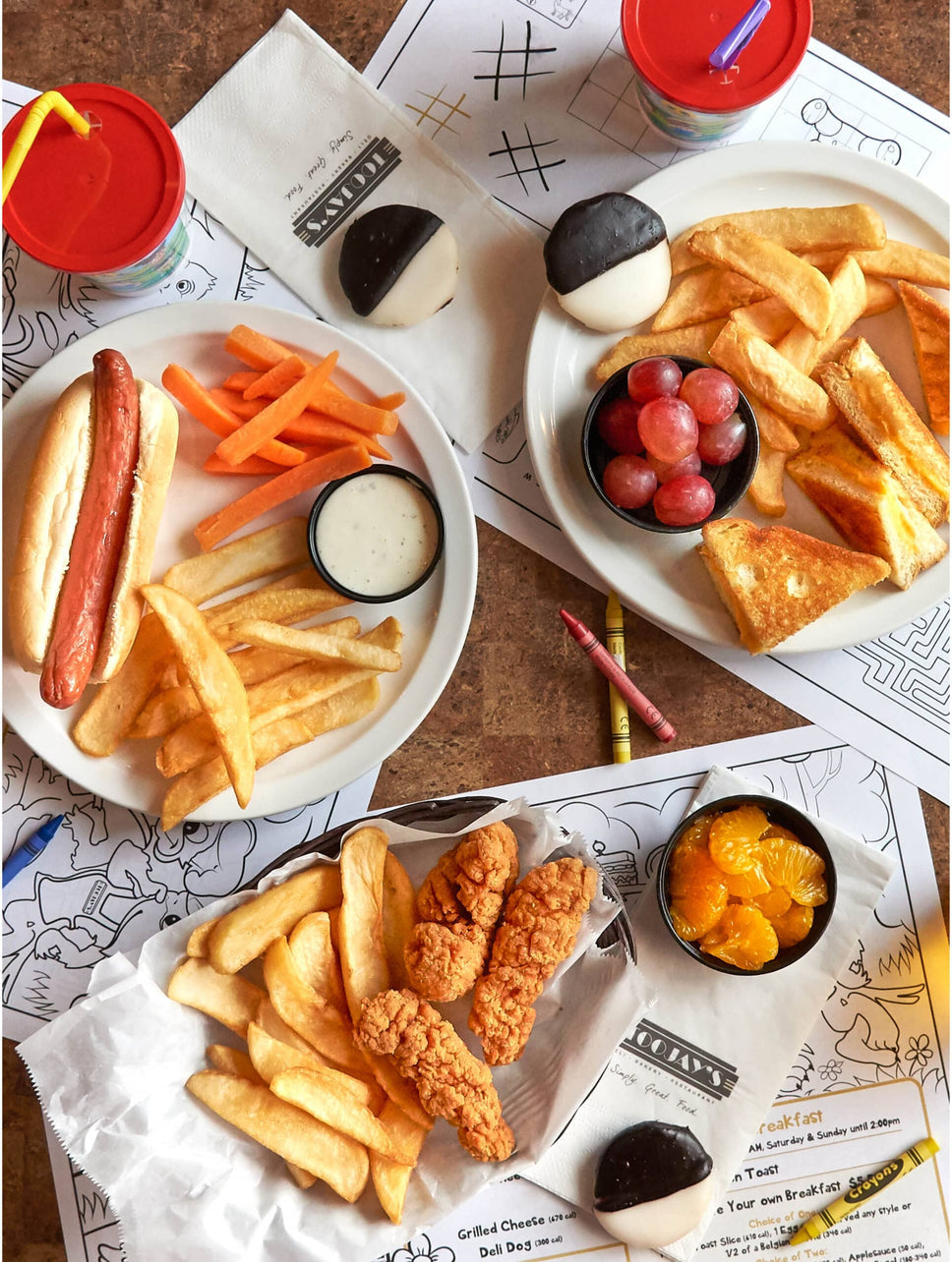 Kids menu