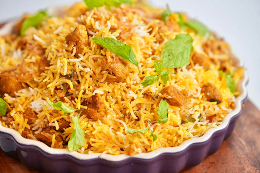 Soya meat biryani